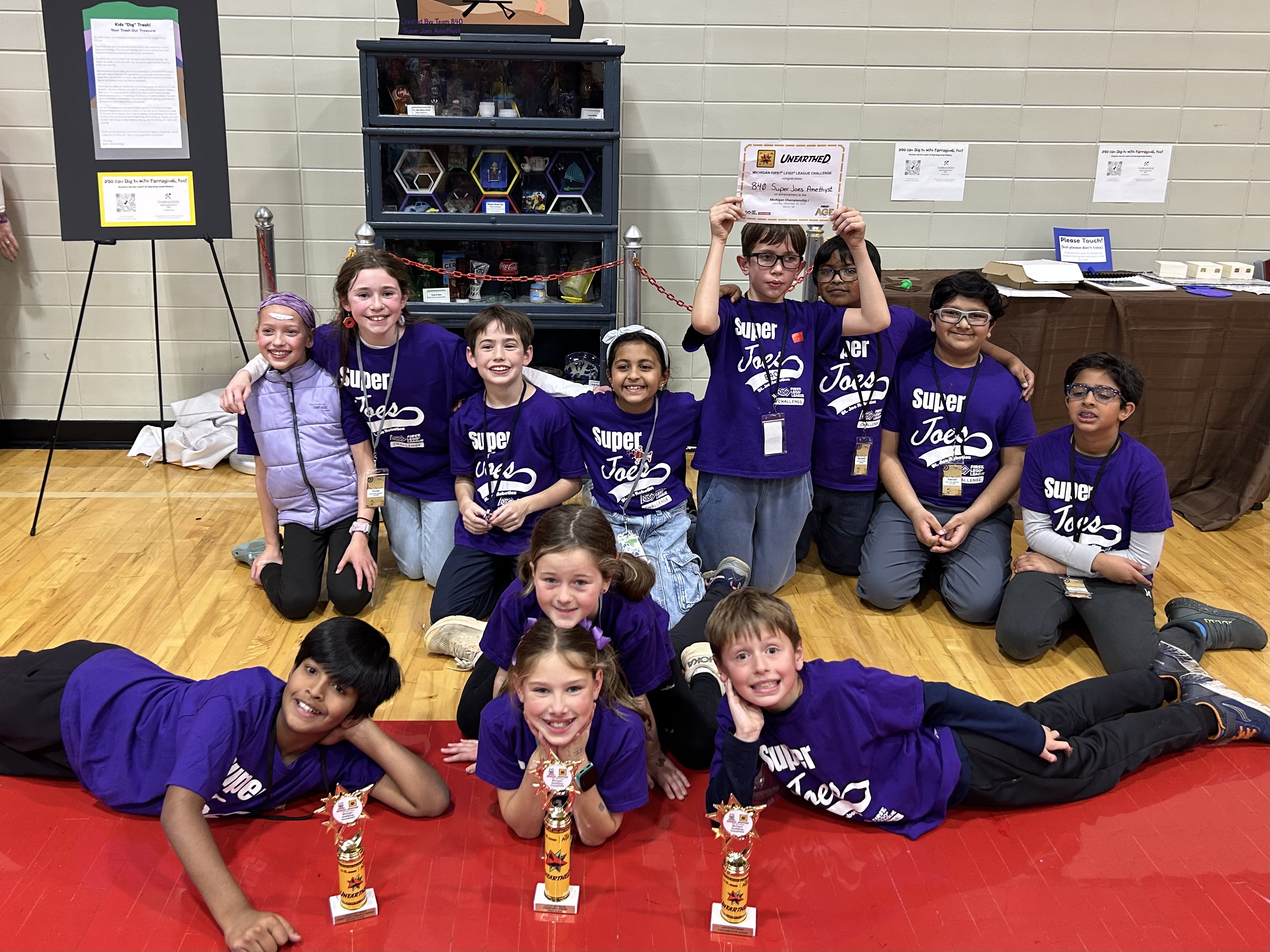 Kids Dig It! Team Amethyst with their robotics innovation project